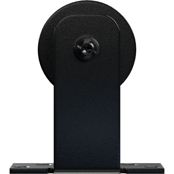 Ekena Millwork Economy Straight Top Silent Roller Hanger w/ Bolts for Barn Door for 1 3/8" to 1 3/4" Doors, Black GB6008RTMBL - main